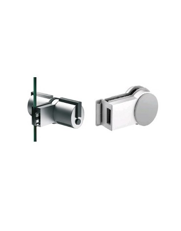 JUEGO POMO C/LLAVE-CONDENA VIDRIO 10mm ZN IS-NEGRO