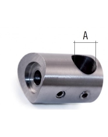 SOPORTE VARILLA 12,20mm C/TUBO 42,4x2mm IS AISI304
