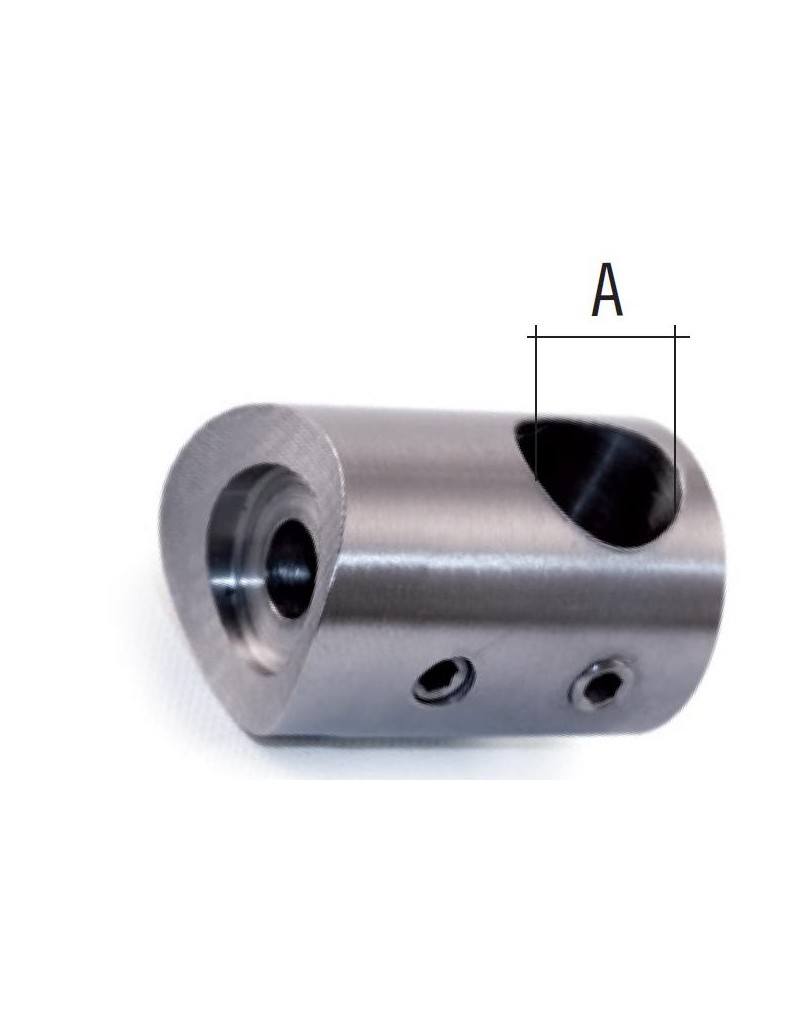 Aramar-Accesorios-SOPORTE VARILLA 12,20mm C/TUBO 42,4x2mm IS AISI304