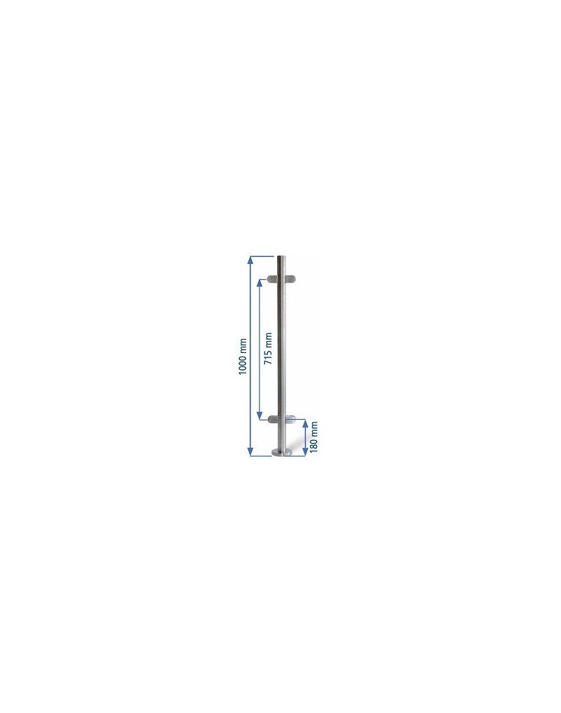 Aramar-Balaustres-BALAUSTRE 4P 180º8-10mm ISAISI304 Ø42,4x2mm 1000mm
