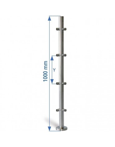 Aramar-Balaustres-BALAUSTRE TUBO 42.4 X 2 mm 90º1000 mm A304 IS