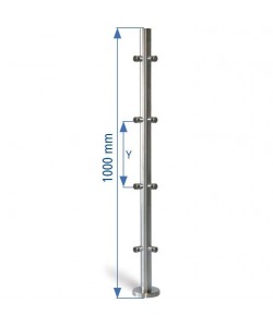 Aramar-Balaustres-BALAUSTRE TUBO 42.4 X 2 mm 90º1000 mm A304 IS