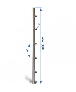 Aramar-Balaustres-BALAUSTRE TUBO 42.4 X 2 mm 1000 mm A304 IS