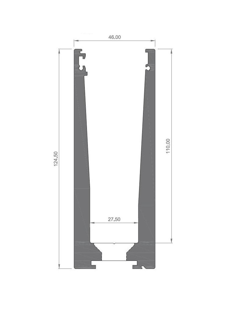 Aramar--MTS. PERFIL BARANDILLA 12,38/21,52mm ALUM NM SUELO